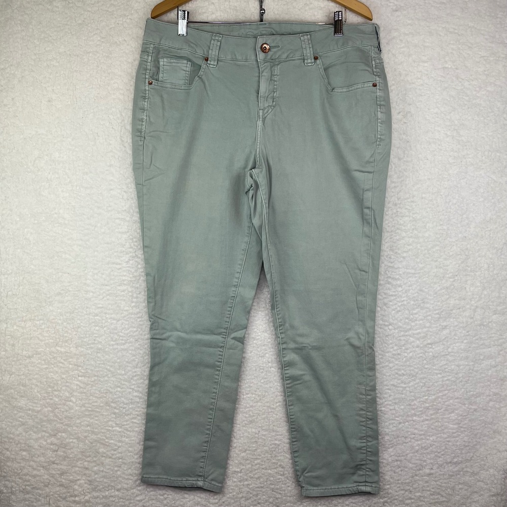 Jag Jeans Girlfriend Sage Green Pants Womens 16W Mid Rise Stretch Twill 2900